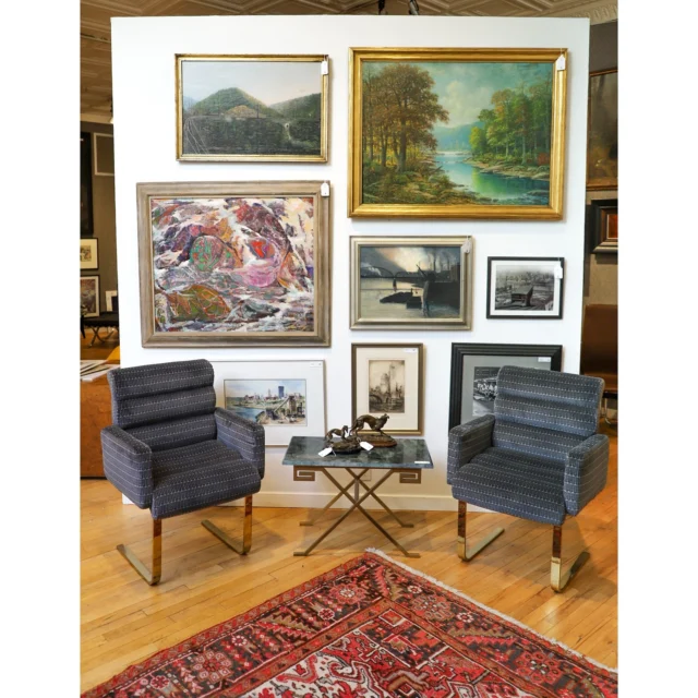 From the energetic palette of Samuel Rosenberg to the timeless landscapes of A.F. King, we are offering a wonderful selection of original artwork by Pittsburgh artists in our 9/21 Live Auction. 

Among other artists such as Cynthia Cooley, Aaron Gorson, Charles “Teenie” Harris, and many more not pictured. 

Come by to preview the sale or browse online at the link in our bio🌟
.
.
.
#Pittsburghartists #cynthiacooley #samrosenberg #aarongorson #charlesteenieharris #teenieharris #photography #painting #scalplevel #thingstodoinpittsburgh #pittsburghauctions #fineartauction #modern #postmoderndesign #furniture #wallart